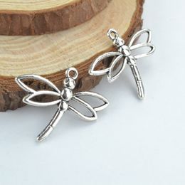 15Pcs Zinc Alloy dragonfly Charm vintage Tibetan Silver Pendant Jewellery Products Charms Diy Pendants For Necklace Bracelets D283