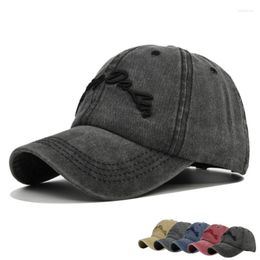 Ball Caps Vintage Baseball Cap Chic Embroidered Peaked Distressed Foreign Trade Curved Brim Sun Hat