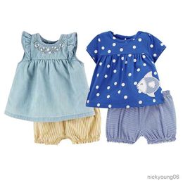 Kleidungssets Baby-Kleidung für Mädchen, zweiteilig, für Neugeborene, Sommer, Mädchen, Neugeborene, Outfits, Produkte, Geschenke