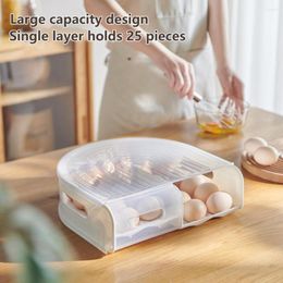 Storage Bottles Egg Tray High Capacity Anti-Collision Stackable Refrigerator Rolling Rack Tranparent Organiser Case