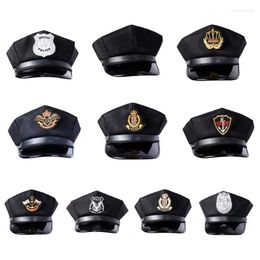 Berets 2XPC Captain Hat Adult Yacht Hats Boats Skippers Ship Costume Navy