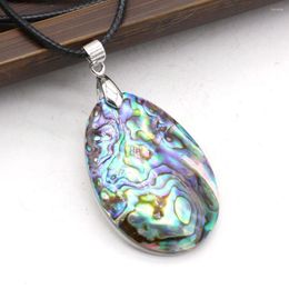 Chains Natural Shell Abalone Drop-shaped Single-sided Pendant Fashion High-quality Necklace Exquisite Gifts Chain Length 45 5cm