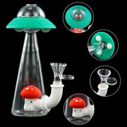 DHL Hookahs UFO Shape Water Pipes Hookah Bongs Oil Dab Rig Silicone Smoking Accessories Free with 14mm Bowl