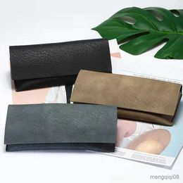 Sunglasses Cases Bags Fashion Waterproof Leather Glasses Bag Women Men Retro Portable Reading Box Case Eyewear Protector