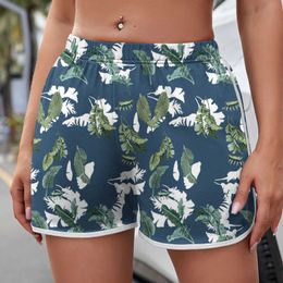 Plus Size Printed Beach Sports Yoga Dance Summer Shorts Casual Women's Wear P230530