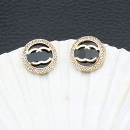 Designer Charm Stud Earring Luxury Plated Silver Crystal Womens Pearl Ear Stud Letter Designers Jewlery