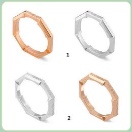 designer Jewellery bracelet necklace ring Accessories link to love series striped carved mirror simple men's women's ring