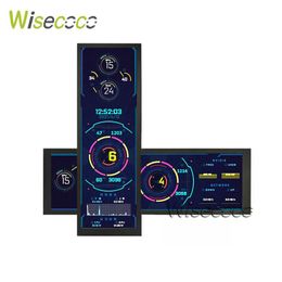 Monitors Wisecoco 12.6 Capacitive Portable Monitor 1920x515 Touchscreen Metal Case Aida64 PC Fan Temperature RPI IPS LCD Display