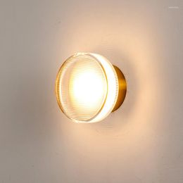 Wall Lamps Nordic Modern Bedroom Bedside Stair Corridor TV Background Light Designer Model Room Round Night