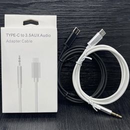 Type-C USB Cables Male To 3.5mm jack Earphone Car Stereo AUX audio Cable Cord Adapter For samsung S23 S22 ultra plus moblie phone with retial package