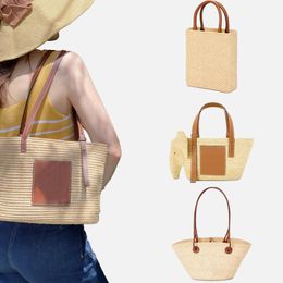 Luxury anagram large Beach Bag Fold Shopper Women Toiletry Kits tote handbags Straw Raffia Clutch crossbody weave Underarm bags designer Men shoulder top handle bag