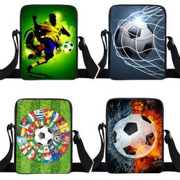 Handbags Cool Footbally / Soccerly Print Messenger Bag Girls Boys Handbag Children Shoulder Bags for Travel Kids Satchel Bookbag 230530