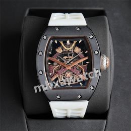 ZY Factory produces men's watches RM047 Swiss mechanical movement natural rubber strap folding buckle