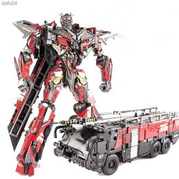 Anime Manga Transformation OV01 OV-01 Sentinel Prime Fire Engine Oversize KO SS61 Movie Serise Alloy Part Action Figure Robot Collection Toy L230522