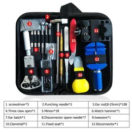 Repair Tools Kits 147pcs Watch Tool Kit Watchmaker Link Pin Remover Case Opener Spring Bar Horlogemaker Gereedschap nh35 Clock Set 230530