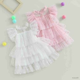 Girl's Dresses BABY Kids Baby Girls Dress Princess Toddler Children Tulle Birthday Party Wedding Dresses For Girls Summer