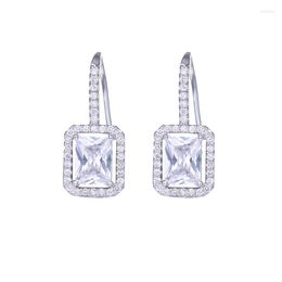 Stud Earrings Bettyue Fashion Geometry Two Color Choice Earring For Female Delicate Zirconia Dress-Up Banquet Charming Jewelry