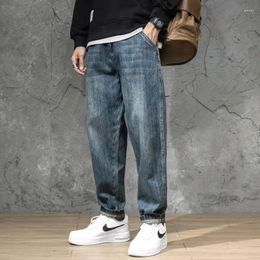 Men's Jeans Loose Men Male Trousers Simple Design High Quality All-match Students Daily Casual Straight Denim Pants D85