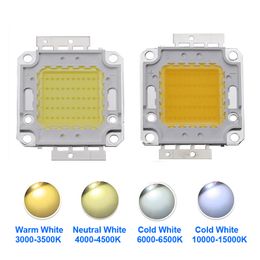 High Power Led Chip 50W Cool White (10000K - 15000K / 1500mA / DC 30V - 34V / 50 Watt) Super Bright Intensity SMD COB Light Emitter Components Diode 50 W Bulb Lamp Beads Crestech168
