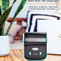 Printers Portable Mini Thermal Printer 3 inch Wireless USB Receipt Bill Ticket Printer Add 80mm Paper Compatible with iOS Android Windows