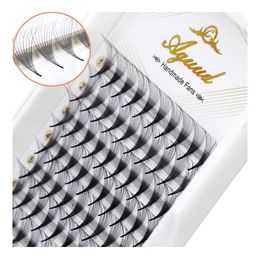 False Eyelashes AGUUD Sharp Narrow Thin Pointy Premade Fans Lash Middle Stem Russian Volume Faux Mink for Extensions 230530