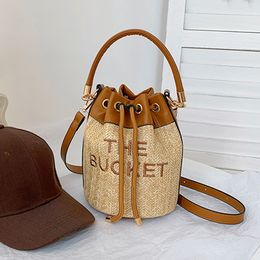 Bucket bag bag designer bags straw bag 23 models shoulder handle bag Fashion Drawstring Summer exclusive 001