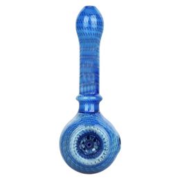 Latest Colourful Bubble Thick Glass Pipes Portable Dry Herb Tobacco Philtre Spoon Snowflake Screen Bowl Smoking Bong Holder Waterpipe Hand Holder Tube DHL