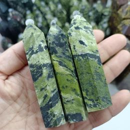 Decorative Figurines Natural Yellow Pine Stone Little Pillar Crystal Ore Wand Home Office Decoration Craft Gift Reiki Healing