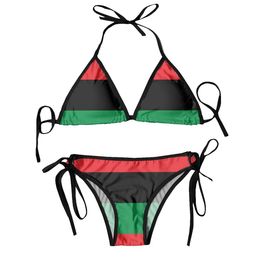 Swimwear Sexy Bikini 2022 Pan African Flag Swimsuit Women Swimwear Bikini Set Bathing Suit Beach Wear