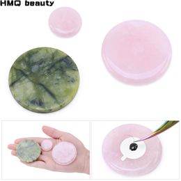 Brushes Glue Pallet Eyelashes Extensions Jade Stone Drop Shipping Pink Durable Useful False Eye Lashes Glue Pad Holder Makeup Tools