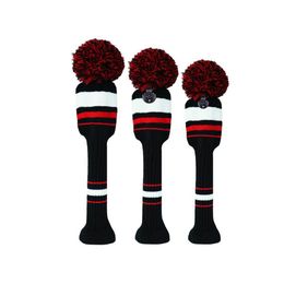 Other Golf Products Pack Of 3 Iron Wood Golf Club Cover Soft Knitted 135 Number Putter Headcovers Set Golfing Sports Protector Accessories 230530 259