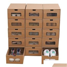 Storage Boxes Bins Der Type Paper Shoes Box Man Woman Thickening Papers Quality Storages Women Men Organiser Case Vt1983 Drop Deli Dh18B