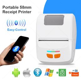 Printers 58mm Mini Thermal Printer Portable Receipt Maker Machine Printers Comercial Bill Ticket Printer with Paper Roll Loyverse Pos