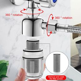 Appliances Stainless Steel Water Clean Filtering Antiscaling Universal Faucet Philtres Spray Head for Household Bathroom Shower Accessories