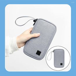 Storage Bags Digital Bag Universal Zipper Large Capacity Carrying Case Carry Packet Cables Earphone Cord Power Bank Grey 1