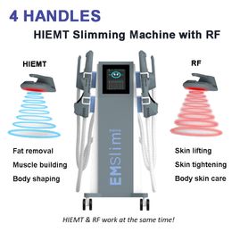 HIEMT Slimming RF Skin Lifting Machine Nova EMSlim Body Contouring Fat Remove Muscle Build Beauty Instrument with 4 Working Handles