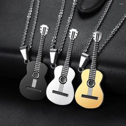 Pendant Necklaces Fashion Jewelry Women's Neck Chain Birthday Gift Funny Guitar Necklace For Women And Titanium