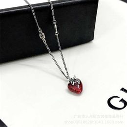 designer Jewellery bracelet necklace ring Strawberry 925 vintage clavicle chain women's love shaped glue dropping Pendant high quality