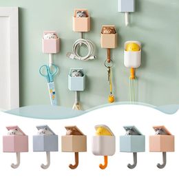 Hooks Cute Squirrel Wall Hook Cartoon Hanger For Key Umbrella Towel Cap Coat Bathroom Organiser Bedroom Mounted Storage