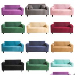 Chair Covers Stretch Elastic Sofa Er Solid Colour Towel Ing Room Flywrapped Antidust Slipresistant Slipers Couch Ers Drop Delivery Ho Dhif6
