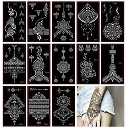 Stencils 30pcs Female Airbrush Henna Tattoo Stencil Indian Temporary Glitter Tattoo Black Henna Template For Body Art Painting