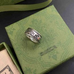 designer Jewellery bracelet necklace Chaopai 925 Ring old men's pattern head ring creative fashionable style high quality