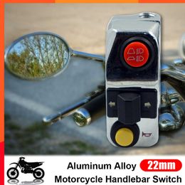 New 7/8" 12V Headlight Turn Signal Light Horn 3 in 1 Universal Auto ON/OFF Switch Motorcycle Scooter Dirt ATV Handlebar Switch Car