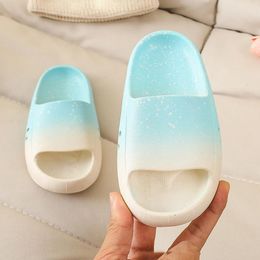 Slipper Blotona Toddler Fashion Bathroom Slippers Gradient Star Print Non-slip Shower Slides Sandals House Shoes for Baby Boys Girls 230530