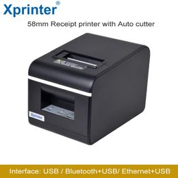 Printers 58mm auto cutter Bluetooth thermal receipt printer with Ethernet and USB or Bluetooth and USB interface