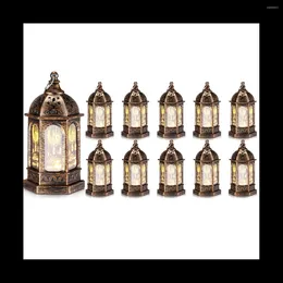 Candle Holders Mini Ramadan Mubarak Lantern LED Eid Moon Star Lights Moroccan Style Hanging