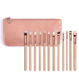 Brushes 12/set Rose Golden Complete Eye Set Precision Eyes Makeup Brushes Set with Eyeshadow Blending Pencil Makeup Brushes