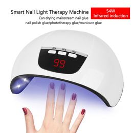Dryers Phototherapy Nail Machine USB /54W Portable 15 Lamp Beads Multispeed Nail Fixing Dryer UV Lamp LCD Display for Gel Nails