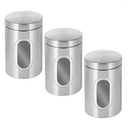 Storage Bottles Jar Sugar Coffee Containers Sets Metal Canister Ground Canisters Bean Airtight