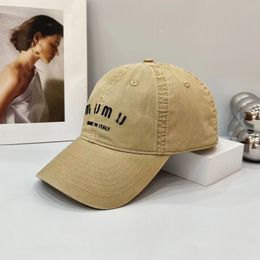 Miun Ball Caps Miu Baseball Cap Denim Embroidery Letters Unisex Designer Beanie Hat Mius Caps Soft Top Sunscreen Hats 684 AMZS